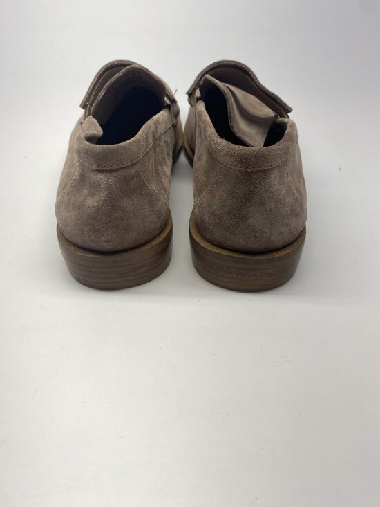 ALL SAINTS Mens Sam Taupe Suede Penny Loafer Sz 9